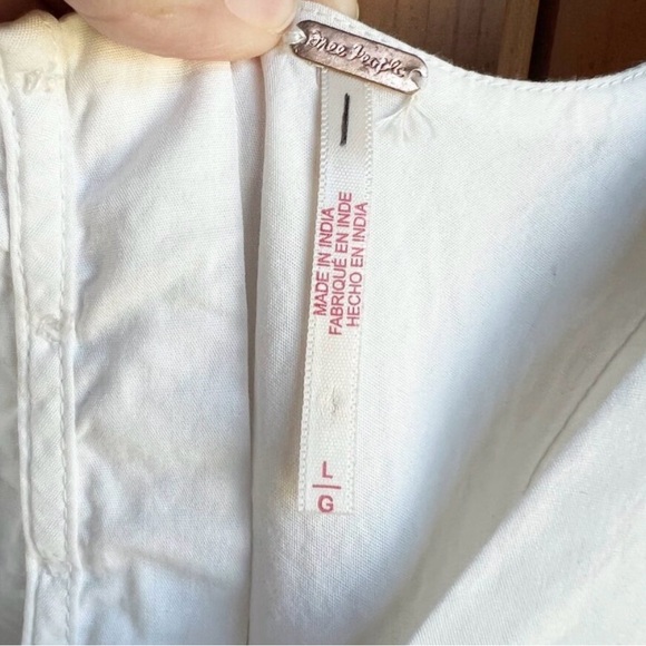 Free People NWOT | Lennon Mini Dress in Ivory | Size Large - Picture 10 of 13